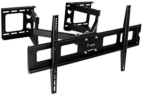 Mount-It! MI-484C Supporto angolare articolato per TV Premium Swivel Full Motion Wall Bracket for 37-63 Inch Schermo LCD OLED Plasma 4K Flat Panel Screens VESA up to 800x400, 132 LB Capacity, Black