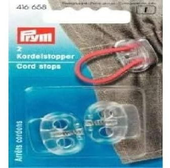 Prym 416658 Kordelstopper KST 2-Loch transparent