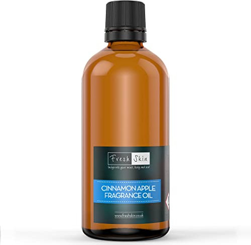 freshskin beauty ltd | Cinnamon Apple Fragrance Oil 100ml - Candles, Bath Bombs, Soap Making, Reed Diffusers & Wax Melts - Cosmetic Grade - Vegan Friendly
