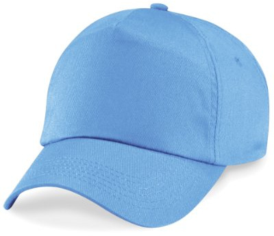 Beechfield Junior Original 5 Panel Cap Colour=Sky Blue Size=O/S