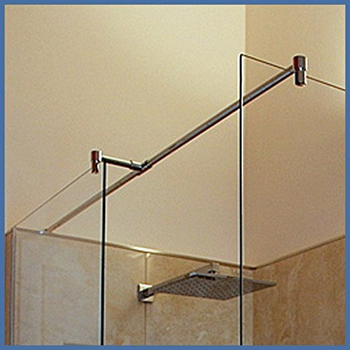 Stabilisierungsstange mit Seitenarm, Stabilisationsstange Eck-Dusche (100cm, Edelstahl)