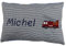 Momelie Blaues Schmusekissen * Kuschelkissen * Feuerwehr * mit Namen Bestickt * 25 x 40 cm * SK-bl_0063