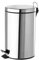 LOLAhome - Papelera de cocina de 12 litros cromada | Cubo de basura INOX 12 litros