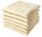 Homescapes 6er Set Stuhlkissen 40x40 cm Creme – Sitzkissen Outdoor/Indoor mit Baumwollbezug, Sitzpolster waschbar und Oeko-TEX-Zertifiziert für Esszimmer-, Küchen- & Gartenstühle