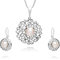 LILLY MARIE Damen Schmuckset Mit Großem Anhänger Und Perlen Aus Silber 925