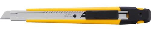 OLFA 9mm Slide Lock Utility Knife (A-1) - Multi-Purpose Retractable Precision Knife w/ Snap-Off Blade, Replacement Blades: Any OLFA 9mm Blade