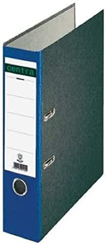 Centra Standard-Ordner, Wolkenmarmor, 20er Pack, Recycling, Blauer Engel, LGA Zertifikat, A4, 8 cm breit, bis zu 600 Blatt (80 g/m²), Kantenschutz, Griffloch, blau, 220122