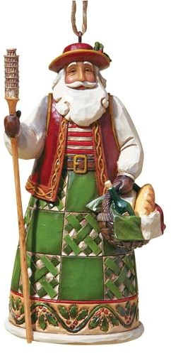 Enesco 4022944 Aufhänger, Italienischer Weihnachtsmann, Kunstharz, 12 cm