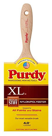Purdy 144380340 XL Series Sprig Flat Trim Paint Brush, 4 inch