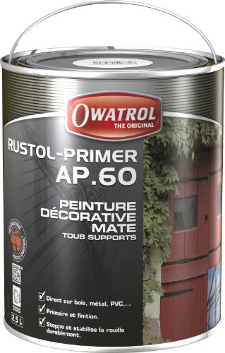 OWATROL Primer AP.60 Primer und dekoratives Finish, matt, 2,5 l, Grau
