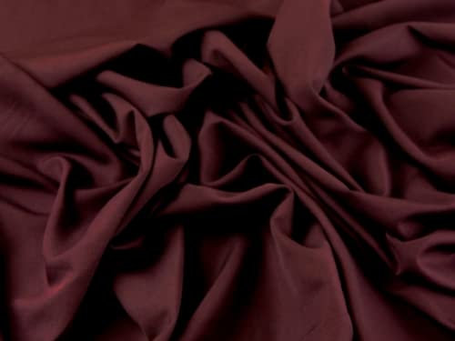 Soft Touch Polyester Crepe Kleid Stoff Wein – Meterware