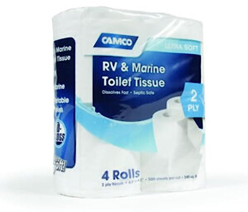 Camco TST 2 Plis Papier Toilette – Lot de 4