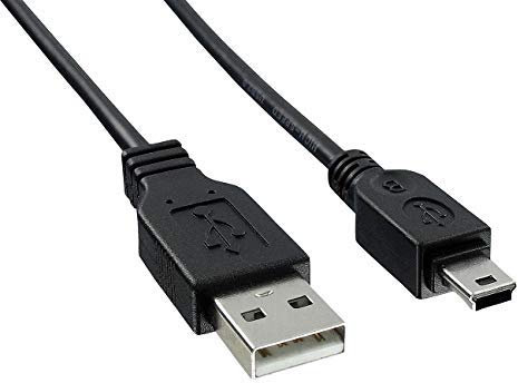 Mini USB Cable - Works with Portable Hard Drives, Power Bank, Speaker, MP3 Players, SAT NAV, Dashcam, Mobile, Camera - Compatible with Western Digital, LaCie, Toshiba, Iomega and more - 1M