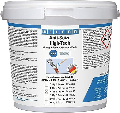WEICON Anti-Seize High-Tech Montagepaste 1,8 kg Schutz gegen Korrosion, Verschleiß und Festfressen | metallfrei