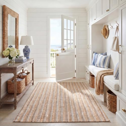 Safavieh Natural Fiber Indoor Hand Made Rectangle Area Rug, Natural Fiber Collection, NF447, in Grey / Natural, 152 X 244 cm for Living Room, Bedroom or Any Indoor Space