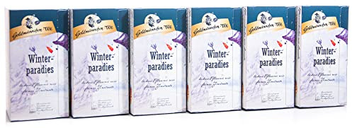 Goldmännchen Wintertee Winterparadies, 20 einzeln versiegelte Teebeutel, 6er Pack (6x 50 g)