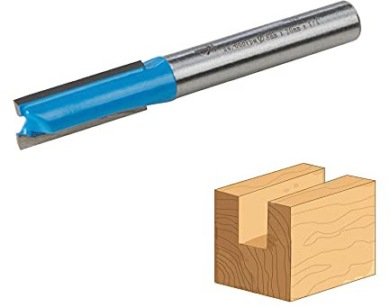 Dapetz ® Straight Twin Flute Router Bit Cutter 1/4 Shank Tungsten Carbide Tipped TCT Grooving Metric 8mm x 20mm