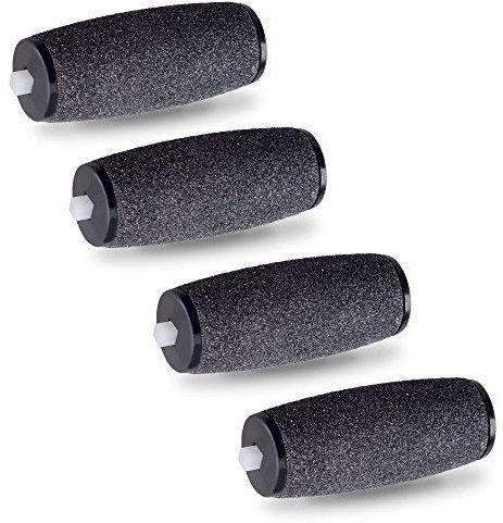 E-Cron Replacement Rollers Compatible with Scholl Velvet Smooth Diamond Express Pedi Callus Remover Foot File, Medium Hard Coarse 4 pcs.