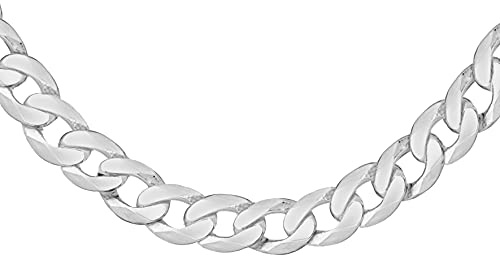 Tuscany Silver Collana da Uomo in Argento Sterling con Catena Curb 10 mm da 51 cm/20 Pollici