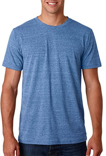 Bella + Canvas Mens Triblend Short-Sleeve Adult T-Shirt - Blue Triblend X-Large