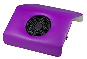 NAILS FACTORY N&BF Staubabsaugung Lederimitat Lila/Violett | Profi Nagelstudio Tischabsaugung geräuscharm | leicht auswechselbarer Staubbeutel | Nagel Staubabsauger für Maniküre & Pediküre