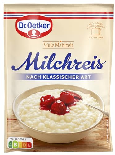 Dr. Oetker Süße Mahlzeit Milchreis nach klassischer Art, 16er Pack – Milchreis-Mischung für einen Klassik Milchreis. Eine einfache und schnelle Zwischenmahlzeit