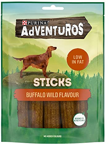 ADVENTUROS Sticks Buffalo Dog Treats 120g
