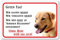 AdriLeo Schild - Vorsicht Blonder Labrador Retriever - Wir kaufen Nichts - (15x20cm) / Achtung Hund Wachhund robust langlebig UV-beständig wetterfestes Warnschild (beige/gelb)