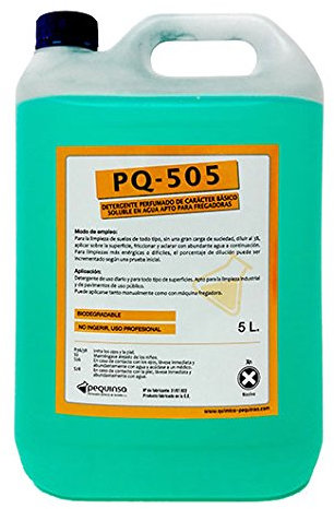 Pequinsa - Detergente profumato, concentrato, solubile in acqua, adatto per macchine lavapavimenti 5 litri.
