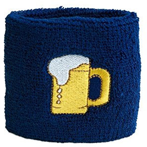 Flaggenfritze Schweißband Motiv Fahne/Flagge Bier, 2er Set + gratis Aufkleber