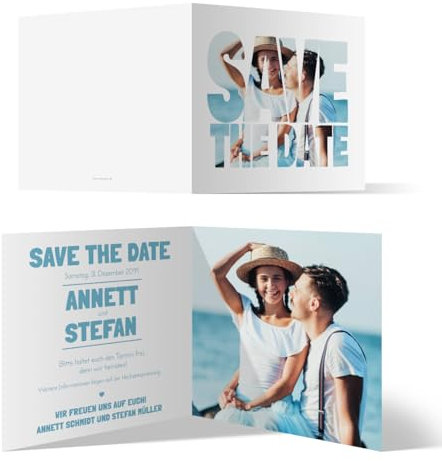 Save the Date Karten zur Hochzeit (20 Stück) - Bildausschnitt - Hochzeitskarten
