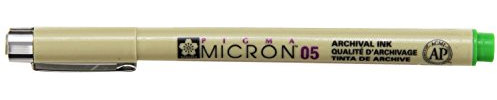 SAKURA Pigma Micron Fineliner 05-0,45 mm - Frisches Grün - Wasserfeste Archivtinte - Permanent und lichtbeständig