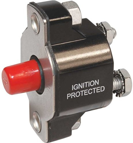 Blue Sea - 2139 Medium Duty Push Button Reset-Only - 20A