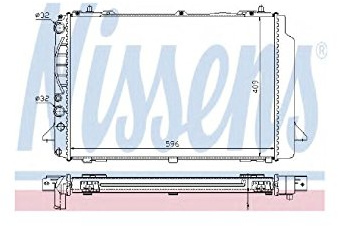 NISSENS 60466A Kühler Motorkühlung Kühler Wasserkühler Motorkühler für AUDI 80 Limousine (8C2, B4) 8A0121251E 8A0121251G