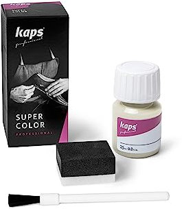 KAPS Super Color, Leather Dye for Natural Leather, Faux Leather and Fabric, Leather Dye 25 ml (153 - Off White)