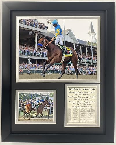 Legends Never Die American Pharao 2015 Triple Crown Winner gerahmtes Foto Collage 27,9 x 35,6 cm