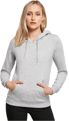 Build Your Brand Damen Ladies Heavy Hoody Jacke, per pack Grau (Heather Grey 00431), Medium (Herstellergröße: M)