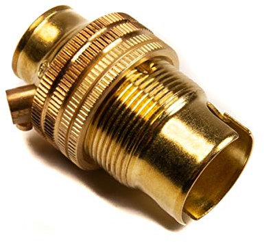Brass Lamp Holder Small Bayonet Cap SBC (B15d) Fitting Bulb Holder 1/2 Screw Thread