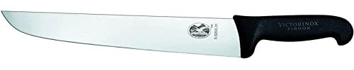 Victorinox Küchenmesser Schlachtmesser Fibrox Cuchillo Carnicero, 36 CM Negro 5.5203.36, Acero Inoxidable