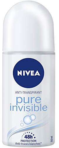Nivea Deo Roll-On Pure Invisible, 50 ml, 3er Pack (3 x 50 ml)