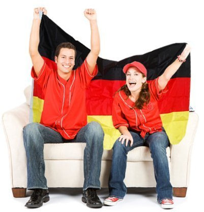 EYEPOWER Deutschland-Flagge aus Polyester ~ 145 x 87 cm