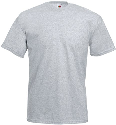 Fruit of the Loom Men's Heavy T-Shirt, Heather Grey, Large