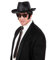 NET TOYS Schwarzer Satin Gangster Hut Blues Brothers Mafiahut Gangsterhut schwarz