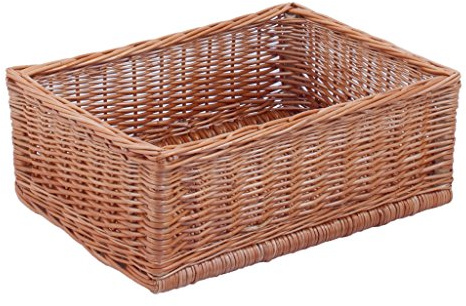Korbgeflecht, Braun, T 30 x B 40 x H 15 cm