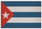 U24 Aufnäher Kuba Fahne Flagge Aufbügler Patch 9 x 6 cm