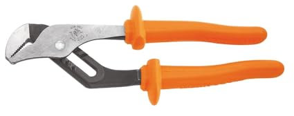 Klein Tools D502-10-INS 10-Inch Pump Pliers, Insulated, Orange