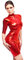 YourFetishWorld Lack/Latex look Catsuit (Overall, Ganzanzug) kurz, rot Gr. XL