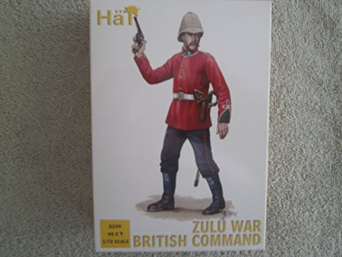 HAT 1/72 Scale Zulu War British Command - British Army - Classic Green Plastic Figurine