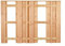 Innovatives Garten und Terrassen Sichtschutz Zaun-Element aus Lärchenholz im Maß 180 x 130 cm (Breite x Höhe) Wyk mit Aussparungen für Einsätze