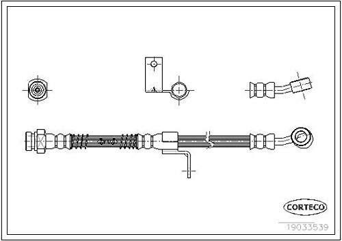 Corteco 19033539 Bremsschlauch vorne links